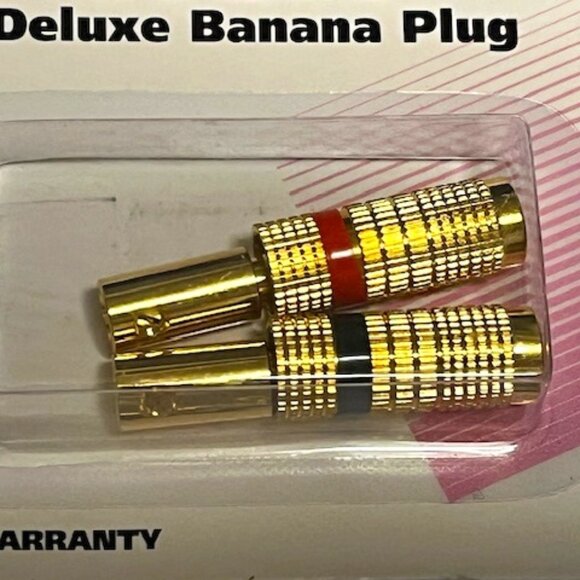 RCA~Deluxe Banana Plug Pkg of 2 Audio Connects Up to 12 Gauge Speaker Wire AH10 - Picture 2 of 4